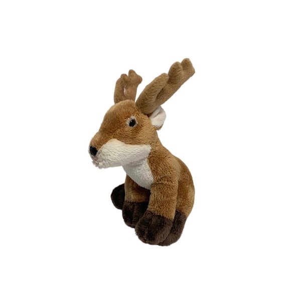 Demdaco Nat and Jules Plush Elk Deer Stuffed Animal Toy Beige White - Picture 1 of 4